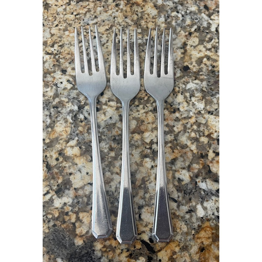 Lot of 3 Supreme Cutlery By Towel Dinner Salad  Fork  Stainless Japan